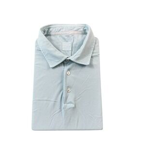 Fedeli Light Blue Cotton Pique Luxury Mens Polo Shirt Size 60 EU